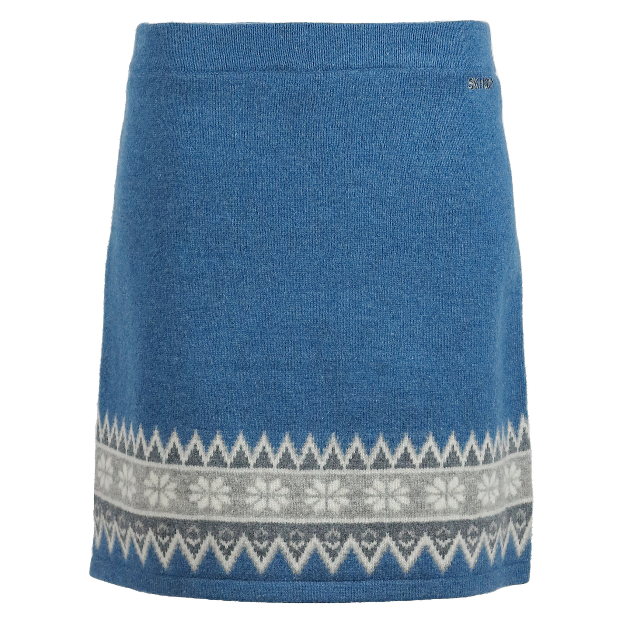Skhoop Scandinavian Knee Skirt Size L Blue Denim