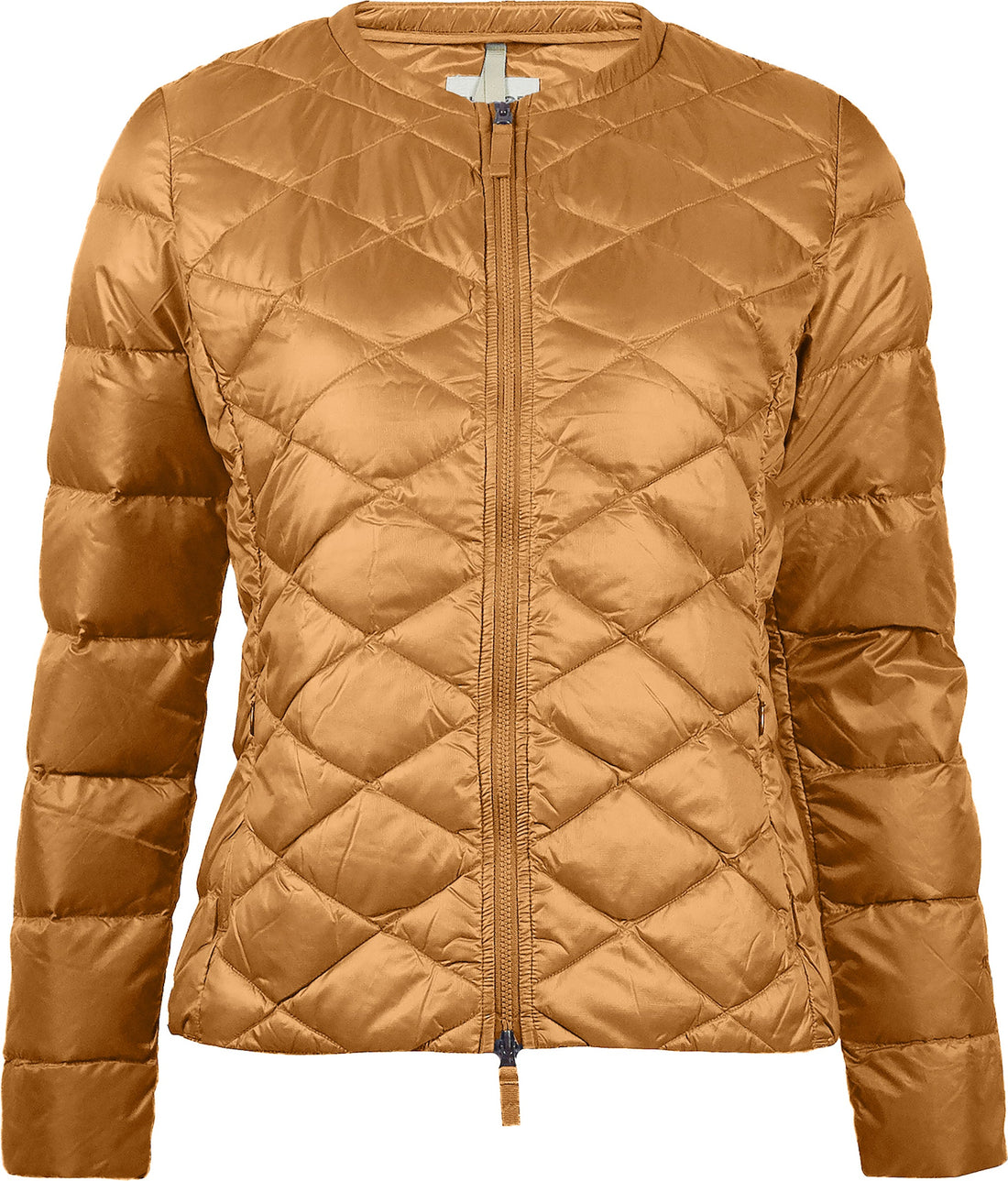 skhoop quilted jacinda down sweater in inca gold