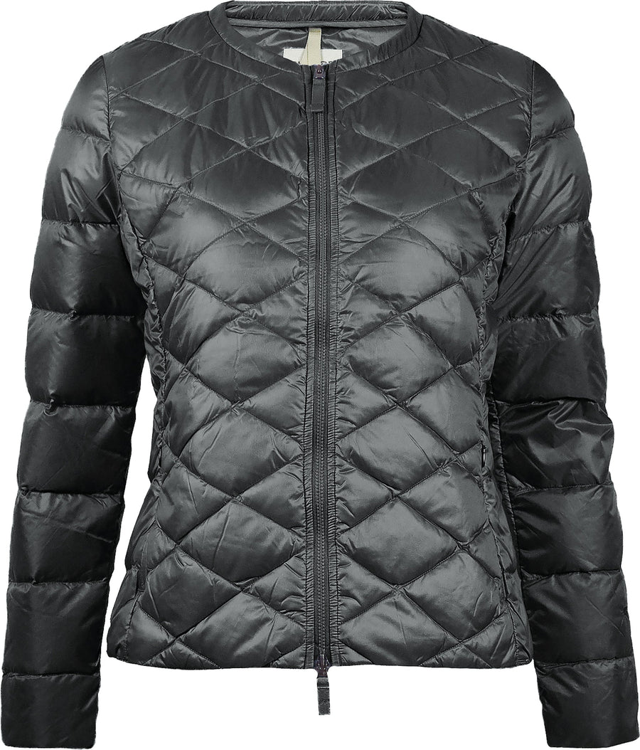 skhoop quilted jacinda down sweater in black