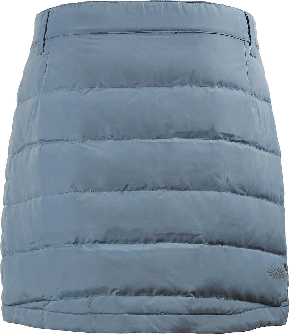 skhoop jonna down skirt in dark denim, back view