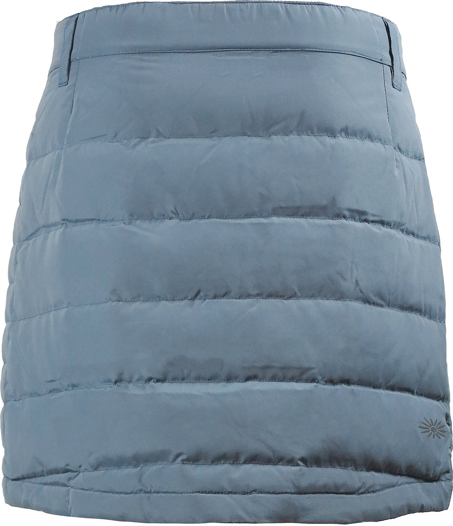 skhoop jonna down skirt in dark denim, back view