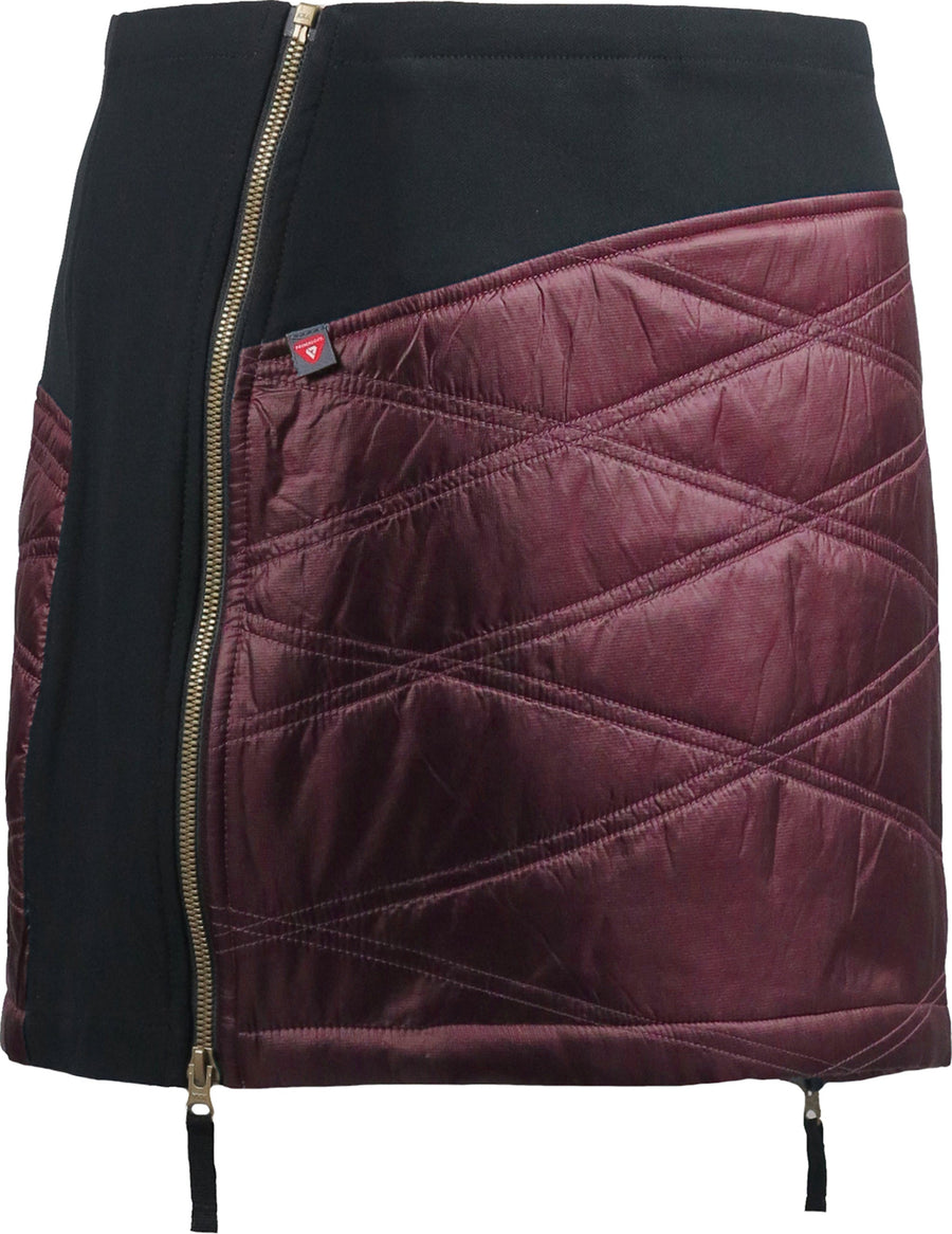 Skhoop Karolin Skirt stretch panel side detail in ruby red