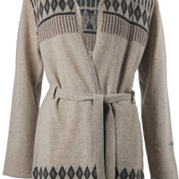 sand colored skhoop wool angelika cardigan with nordic pattern 