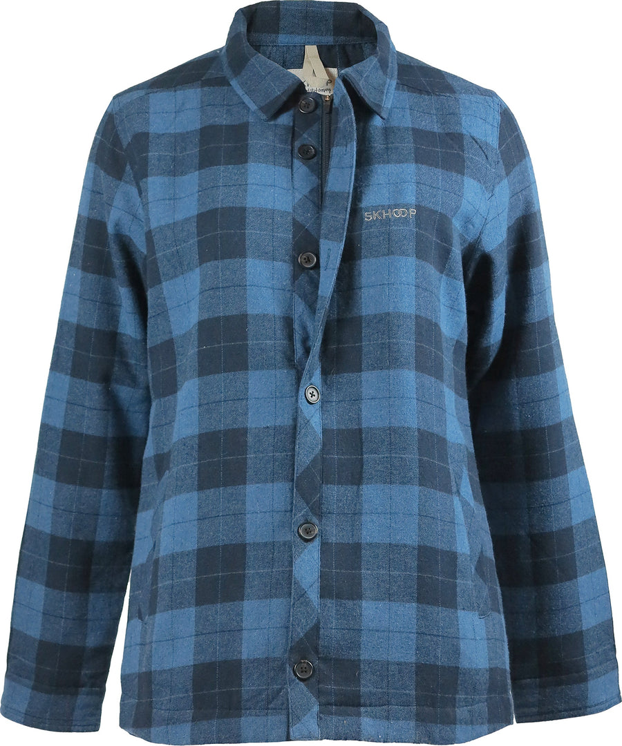 blue insulted flannel shirt