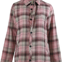 pink insulted flannel shirt 